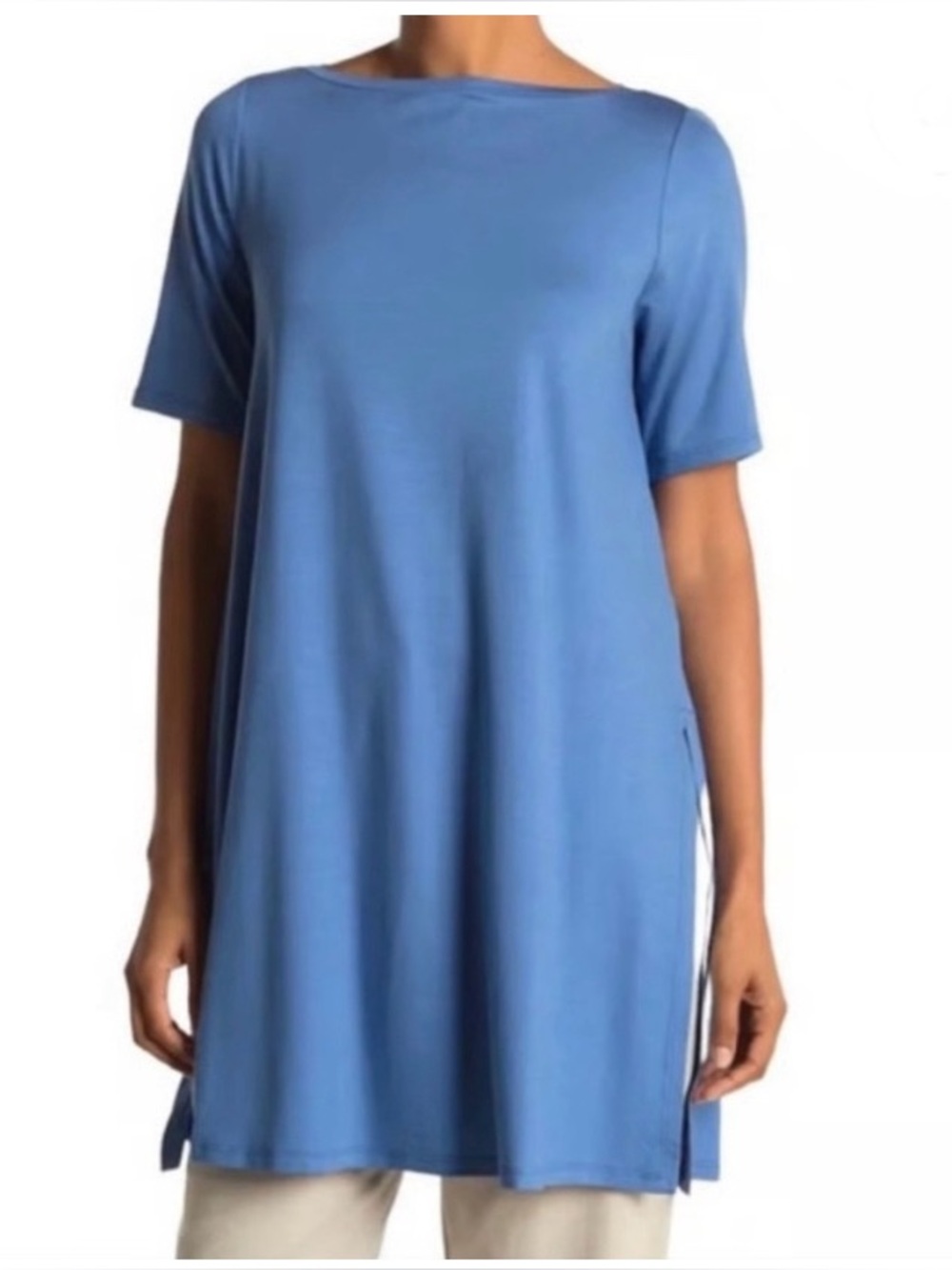 EILEEN FISHER Coast Boat Neck Tunic Top